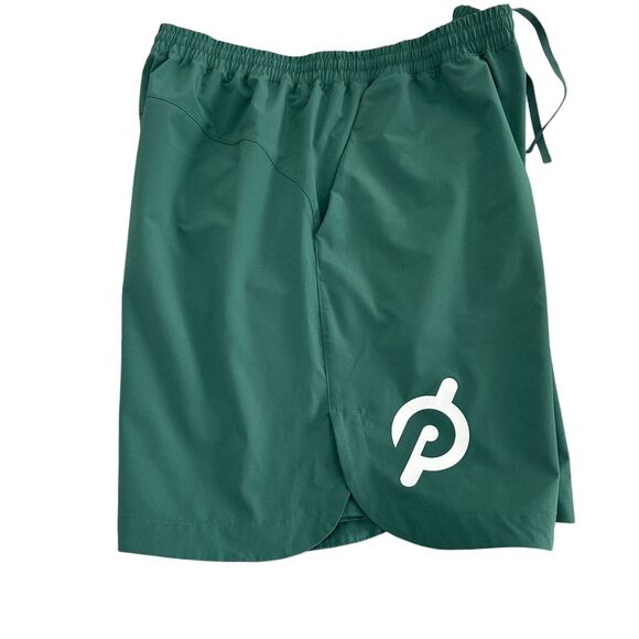 Peloton Unlined Performance Shorts Men's Size Large Green Activewear Cycling - Picture 1 of 4